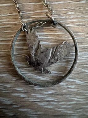 Vintage silver cut coin quarter